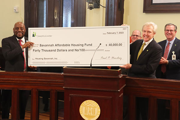 Savannah Mayor Van Johnson and St. Joseph’s/Candler President & CEO Paul P. Hinchey.