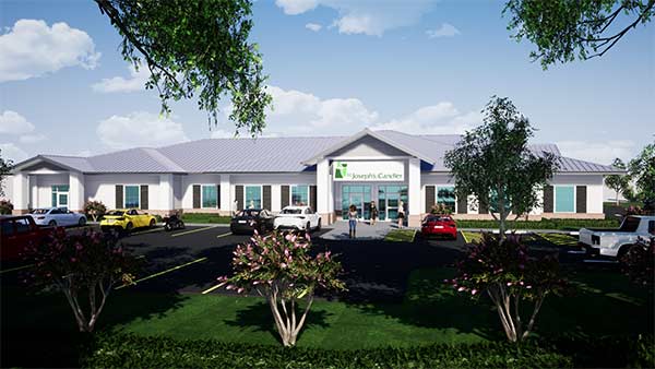 Front elevation of St. Joseph’s/Candler a 714-bed, health system.