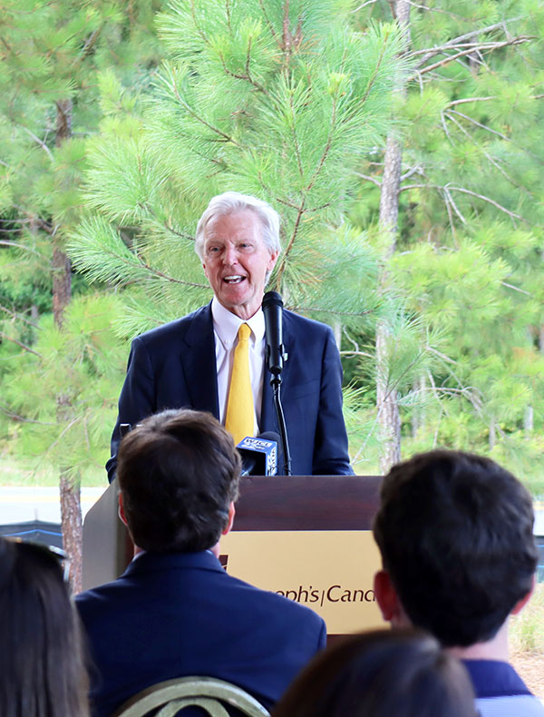 Paul P. Hinchey, President & CEO of SJ/C at a press conference regarding a healthcare initiative with Raydient.